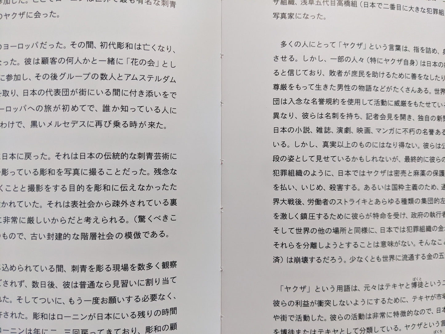 Japanese text excerpt from the photobook Asakusa by Ronin de Goede.