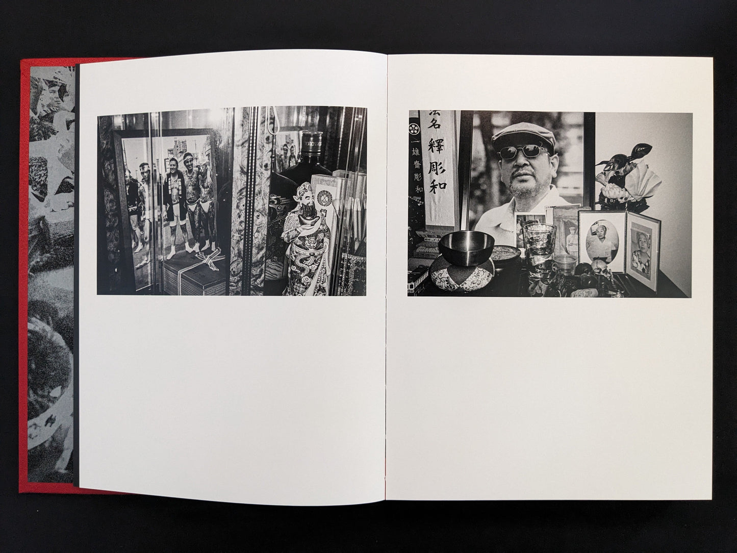 Portrait of a tattooed client in Horikazu's studio