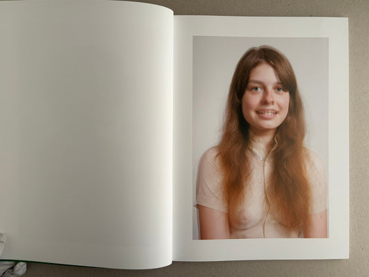 Baron Issue 7 by Richard Kern, open spread with a blank left page and a portrait on the right.