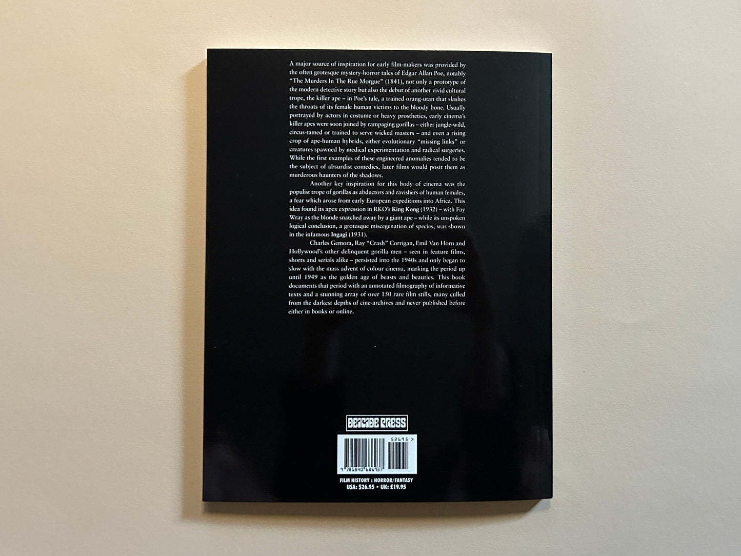 Back cover of the book 'Beasts and Beauties' showing synopsis and barcode