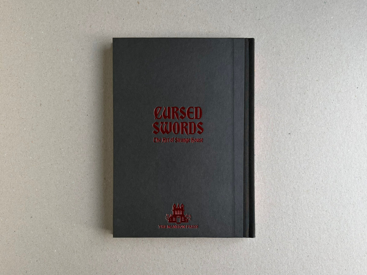 Hardcover board with cloth spine and red hot-stamped title.