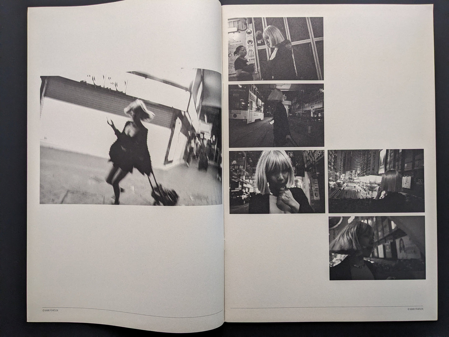 Series of urban street photographs with a woman in Far East Obsession by Mark Pearson.