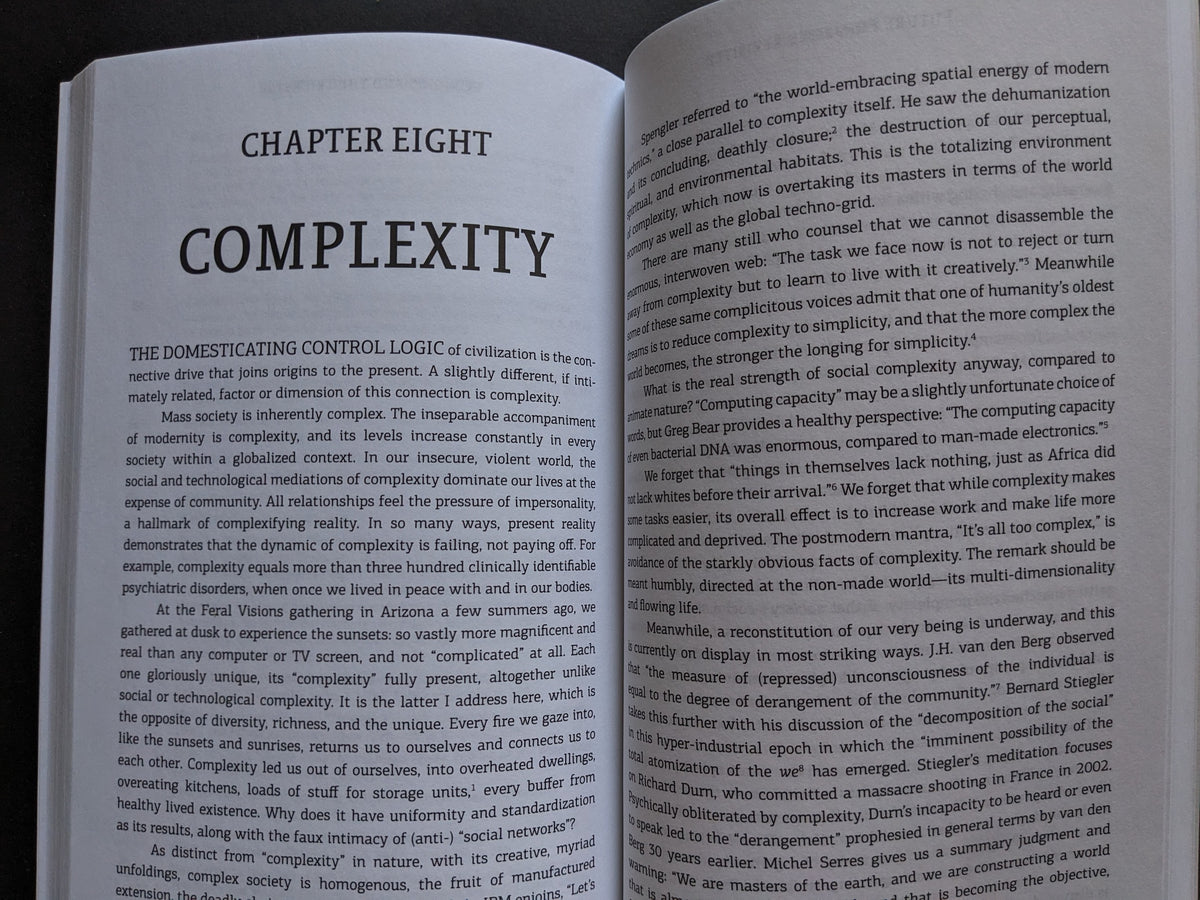 Chapter “Complexity” – analysis of modern society’s structural overgrowth and technological domination