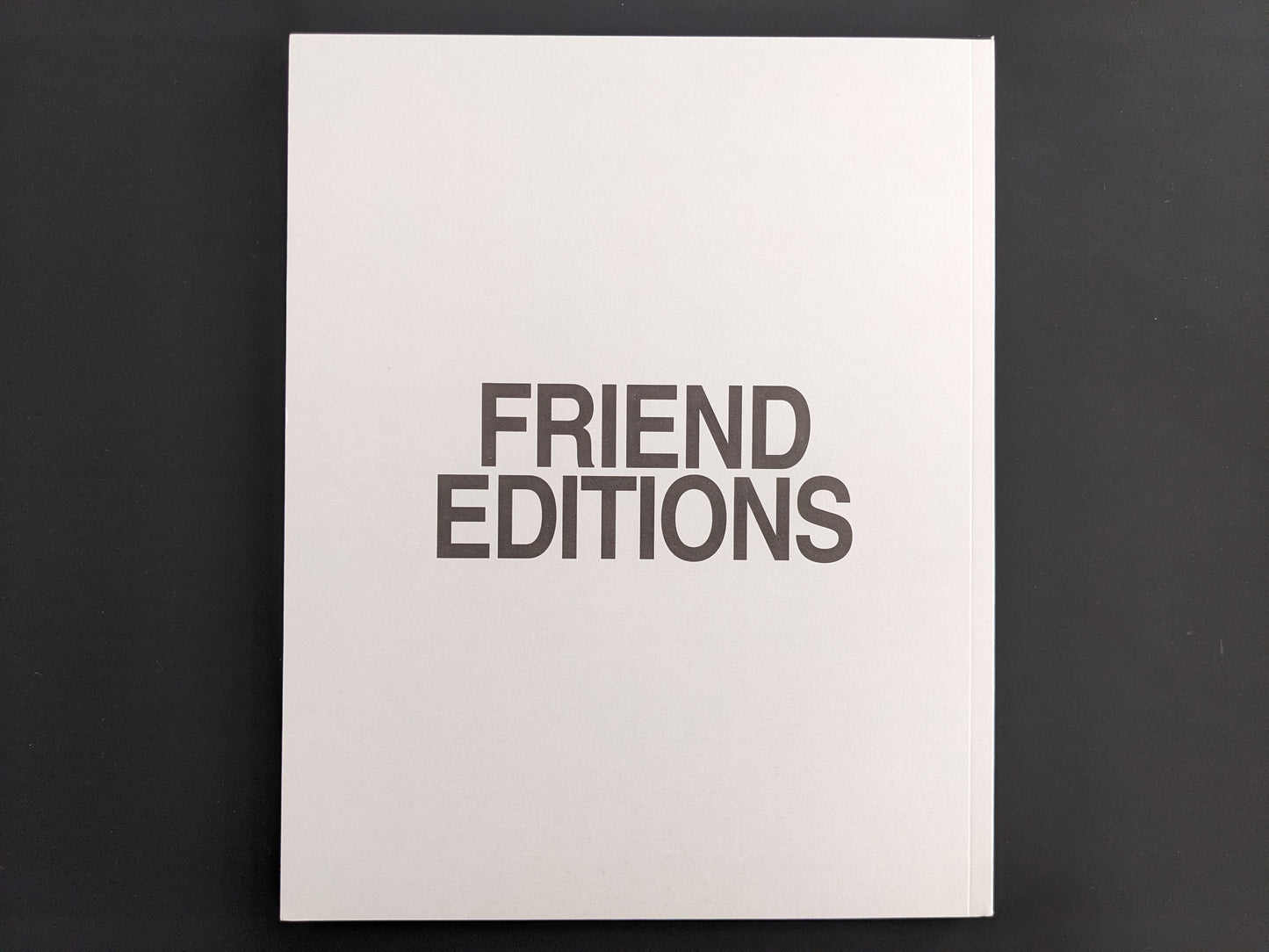 Back cover of Grey Cards by Richard Kern, Friend Editions, first edition softcover