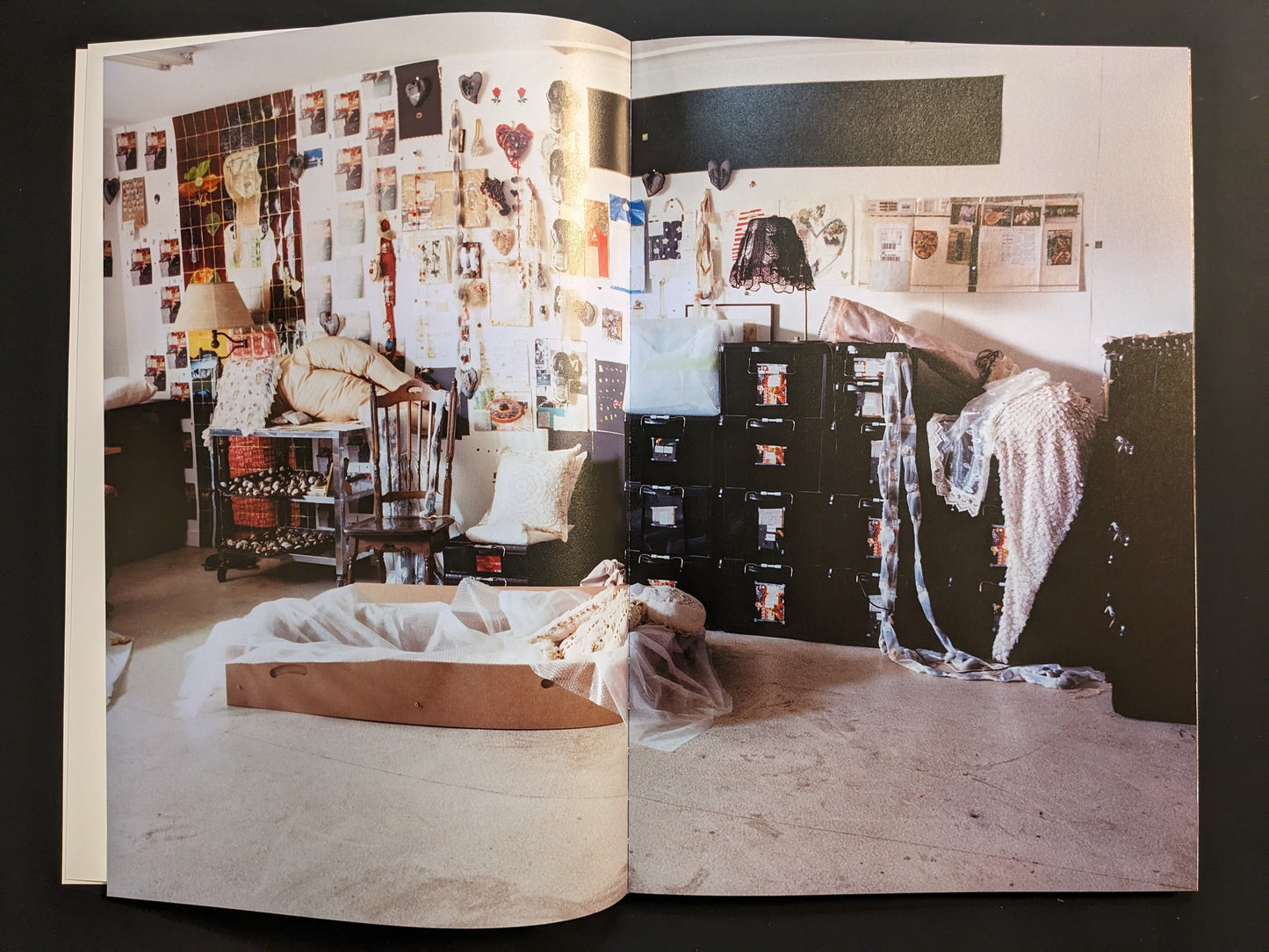 Installation view from Mari Katayama’s Tree of Life series, featuring hand-sewn sculptures and textile forms.