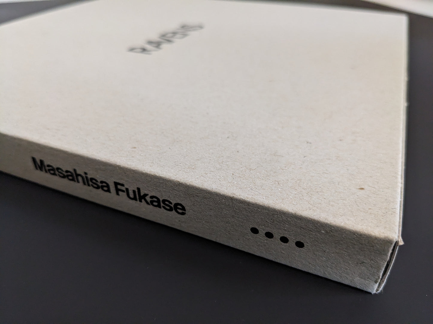 Spine of the slipcase showing the author's name Masahisa Fukase.