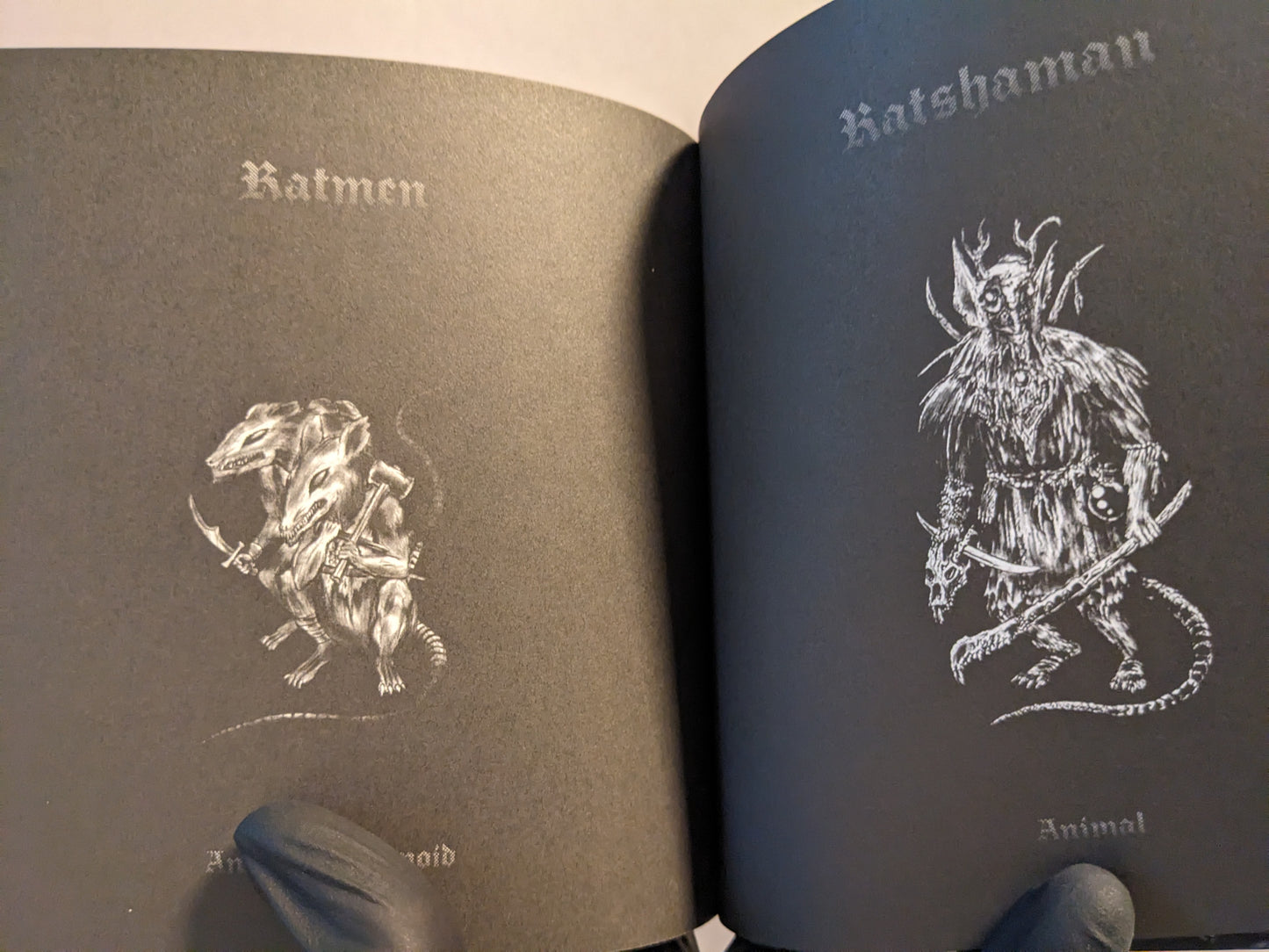 Ratmen and Ratshaman dark fantasy creatures by Mat Brinkman from Manifester Monsters