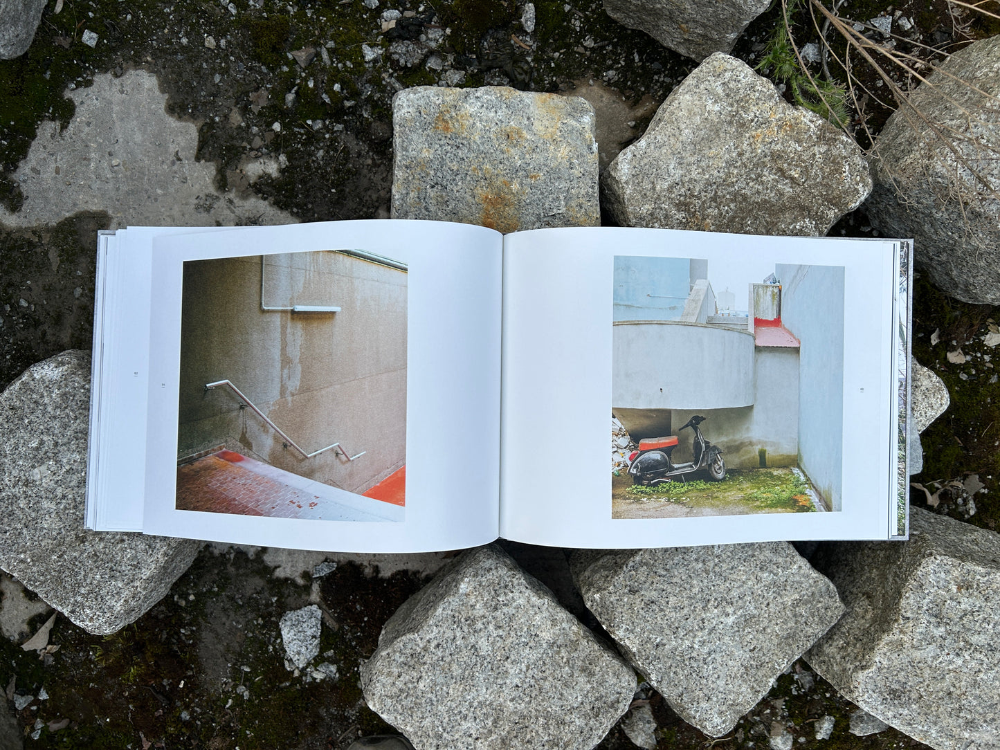 Photographs of stairways and a scooter in urban architecture from the book 'Alveare' by Matthias Heiderich and Andrea Belfi - IIKKI - Lokator100