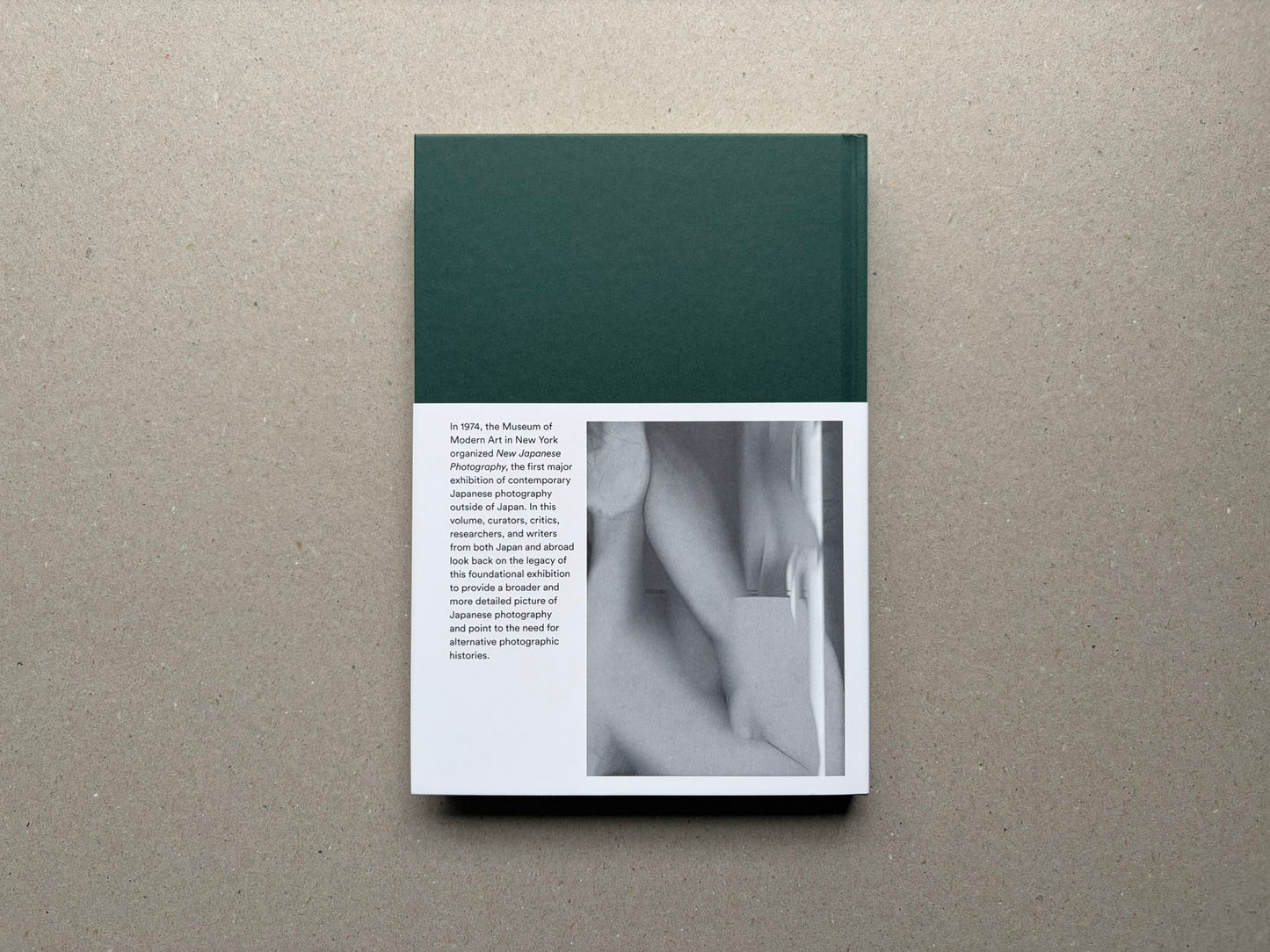 Back cover of More Than One World – New Japanese Photography 50 Years On, shown with the slipcase removed.