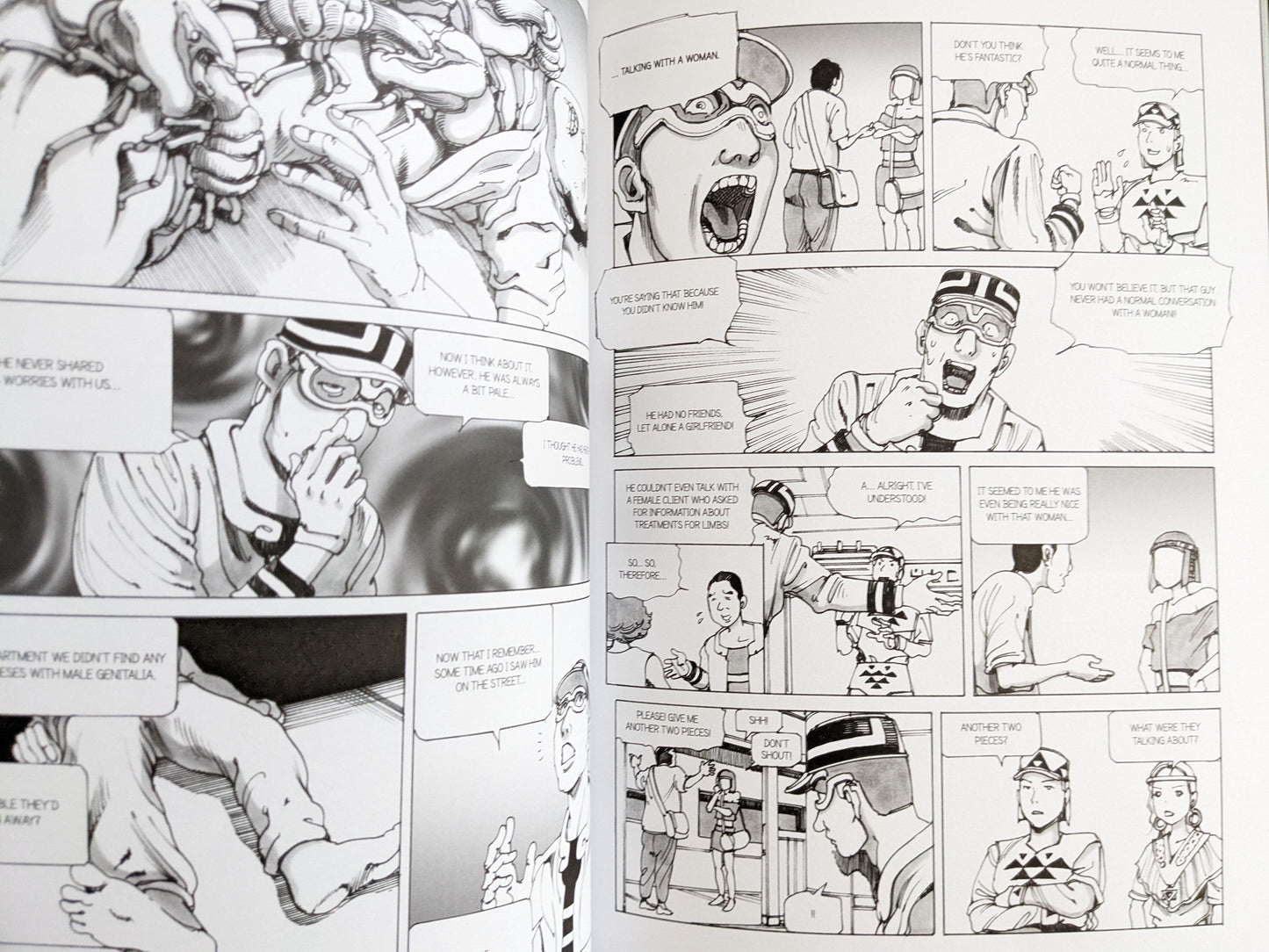 Page from 'Parasitic City #2' featuring dialogue about a pale character and social isolation.