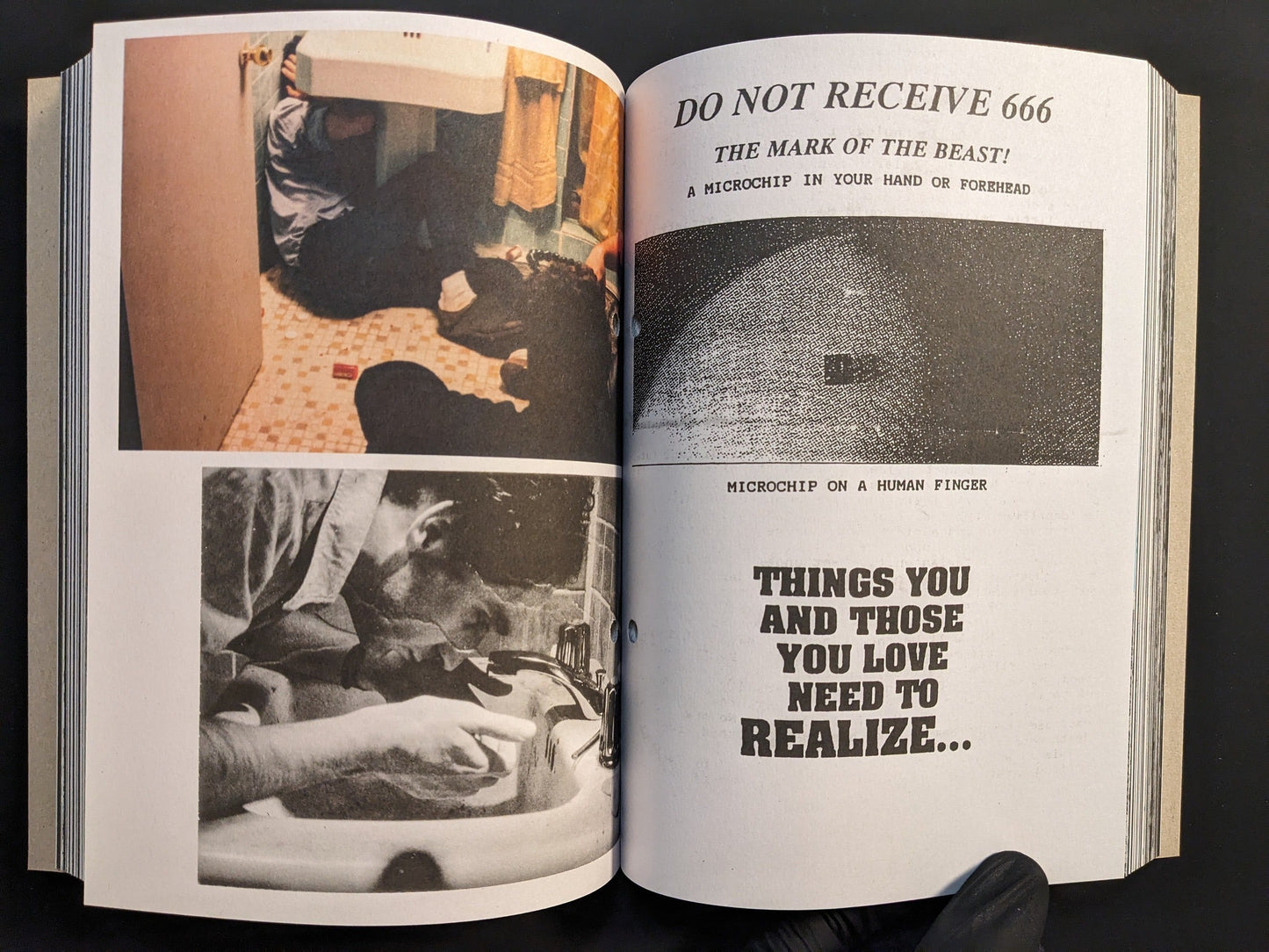 Collage of images and production text pages from Pi: The Guerilla Diaries.