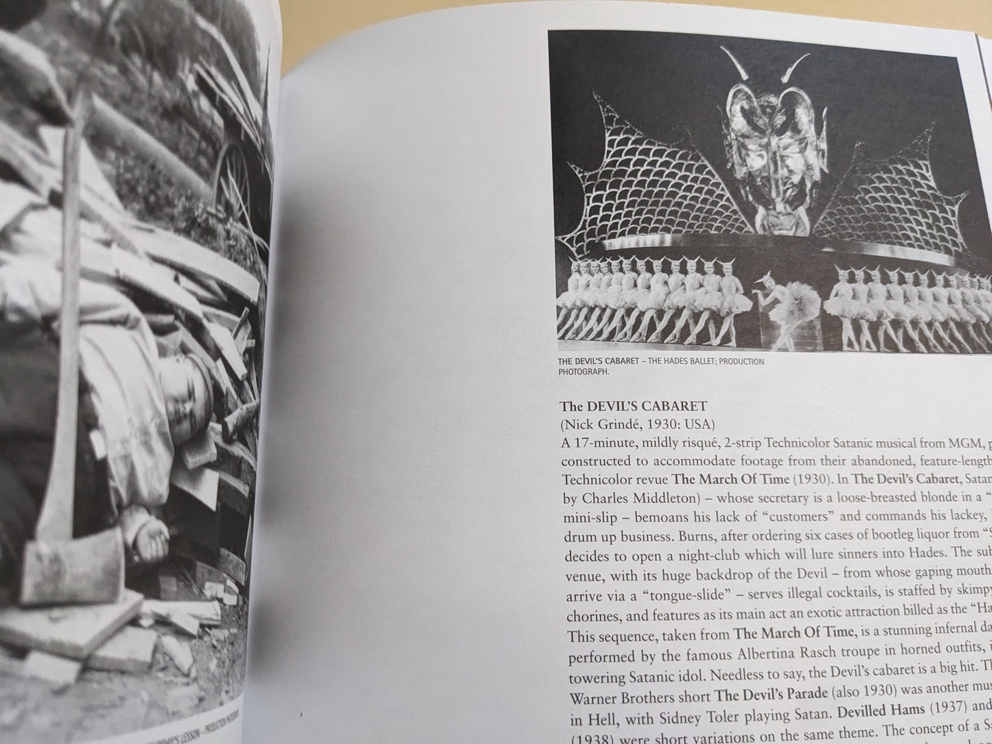 Layered infernal visions and theatrical depictions of Hell from early films, featured in 'Satanic Shadows'.