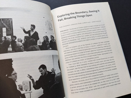 Symposium discussion transcript with photo of the event.