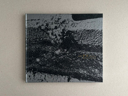 Front cover of 1980s Remnants by Daido Moriyama, hardcover book with a black-and-white abstract image and gold title text.