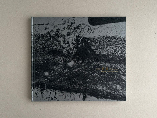 Front cover of 1980s Remnants by Daido Moriyama, hardcover book with a black-and-white abstract image and gold title text.