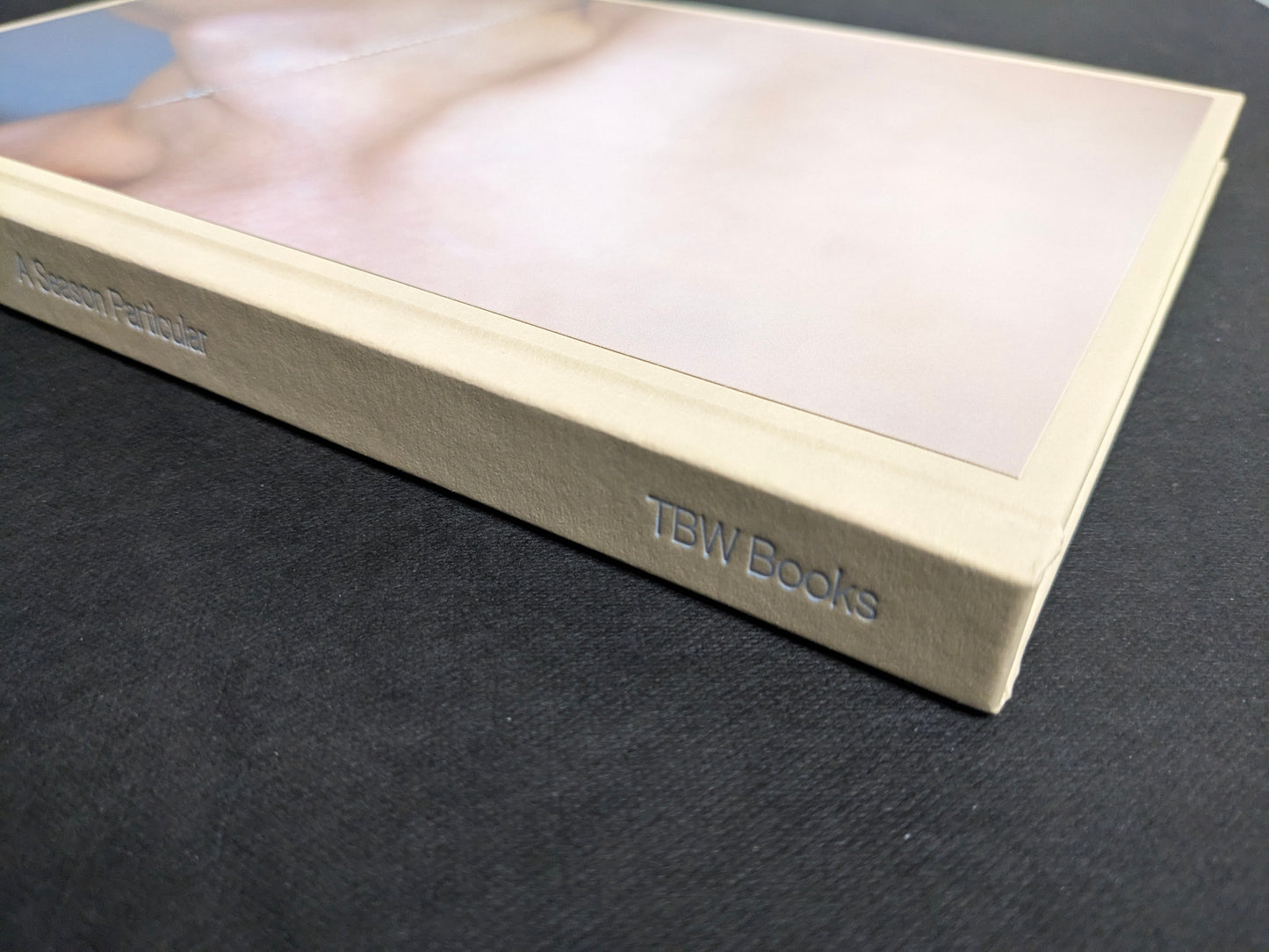Spine of A Season Particular by Shen Wei, beige cloth binding with title imprint.