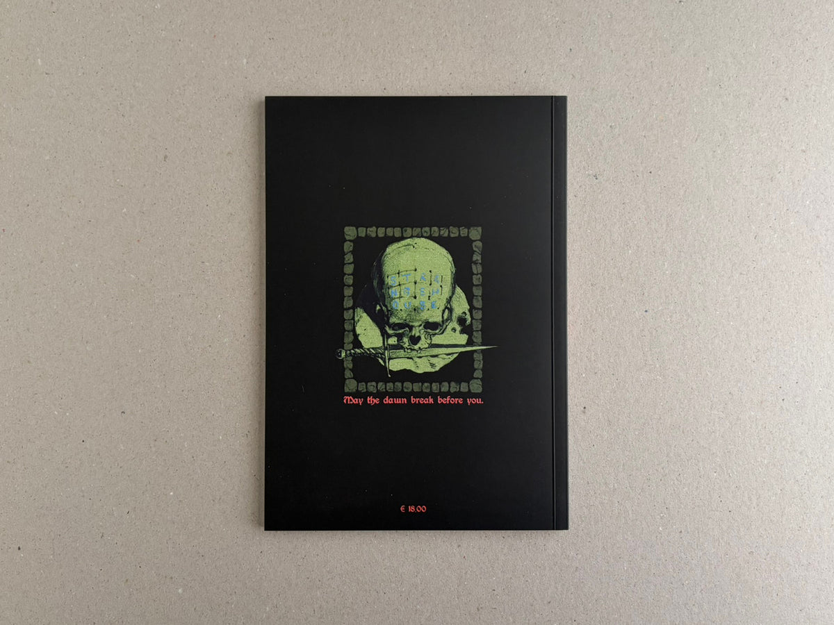 Age of Rot back cover with a green skull emblem centered on a black background.