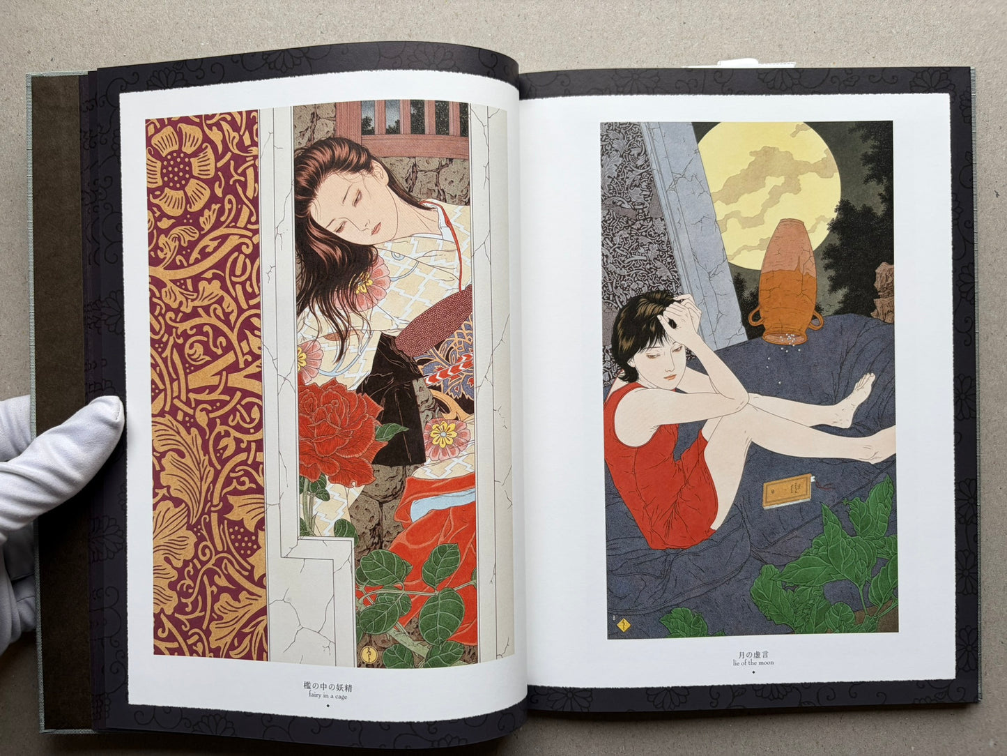 Altar of Narcissus by Takato Yamamoto, New Black Edition, illustrated interior spread with two full-page images