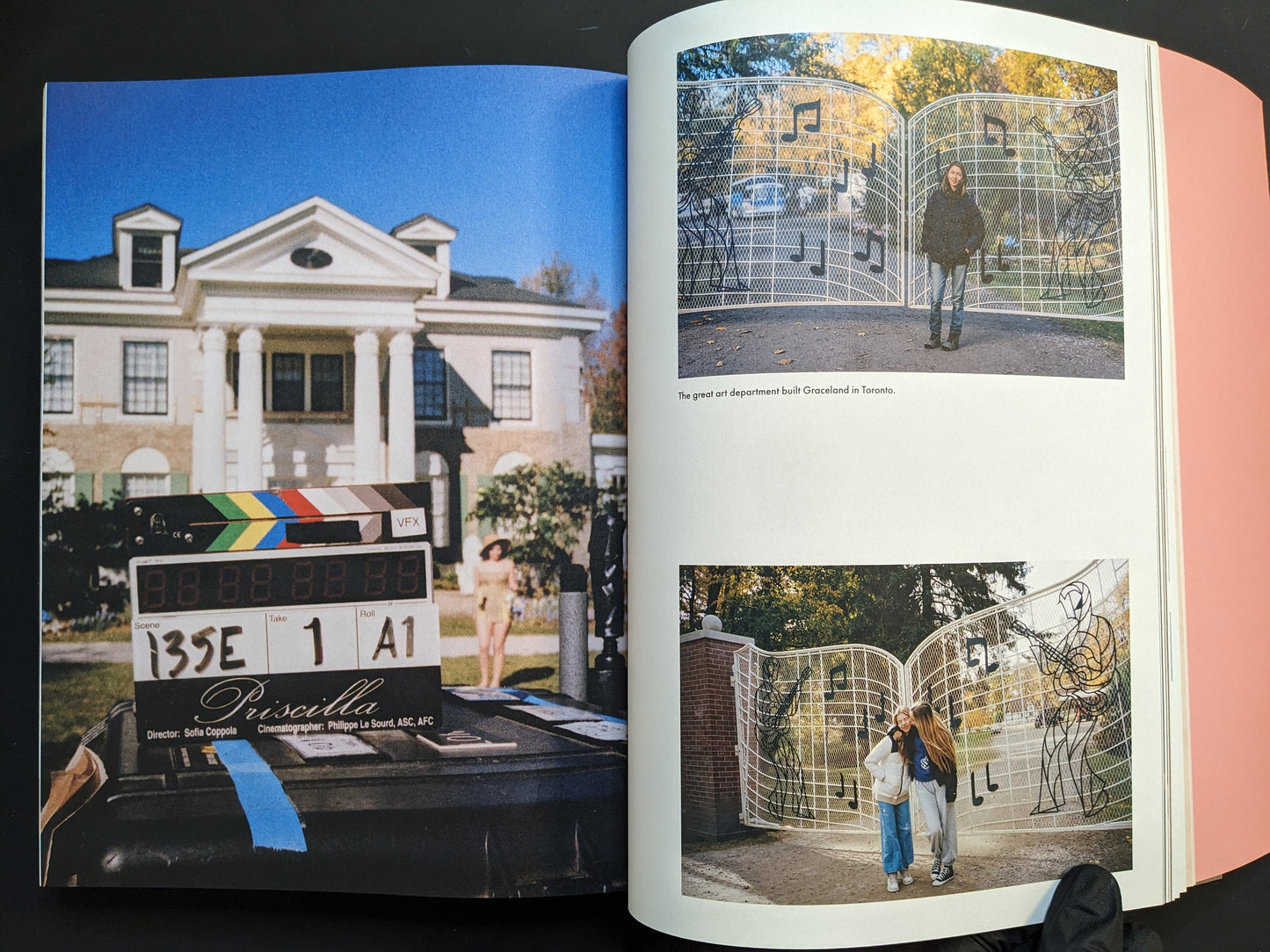 Behind-the-scenes photographs from Priscilla showing Graceland set built in Toronto, from Archive by Sofia Coppola