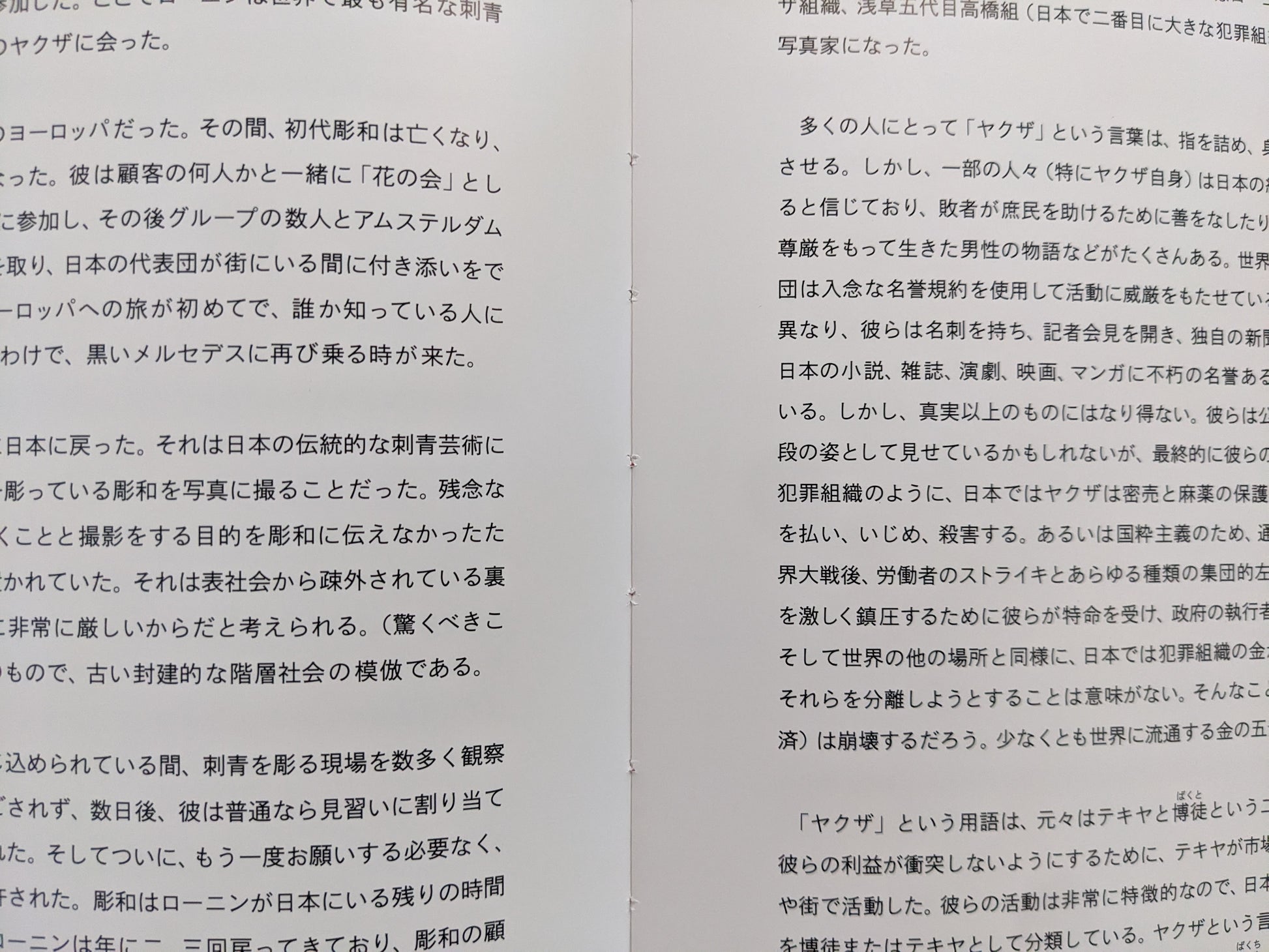 Japanese text excerpt from the photobook Asakusa by Ronin de Goede.