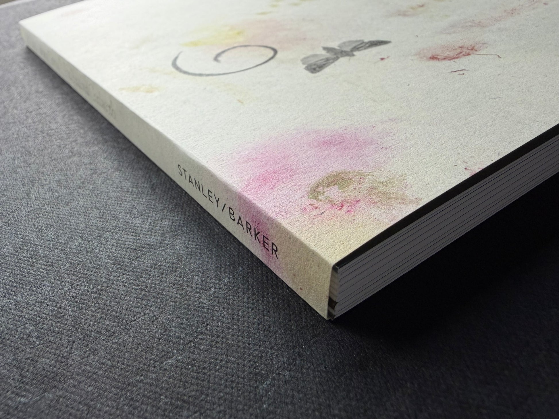 At Night Gardens Grow by Pia-Paulina Guilmoth, angled view of the front cover and spine with STANLEY/BARKER visible