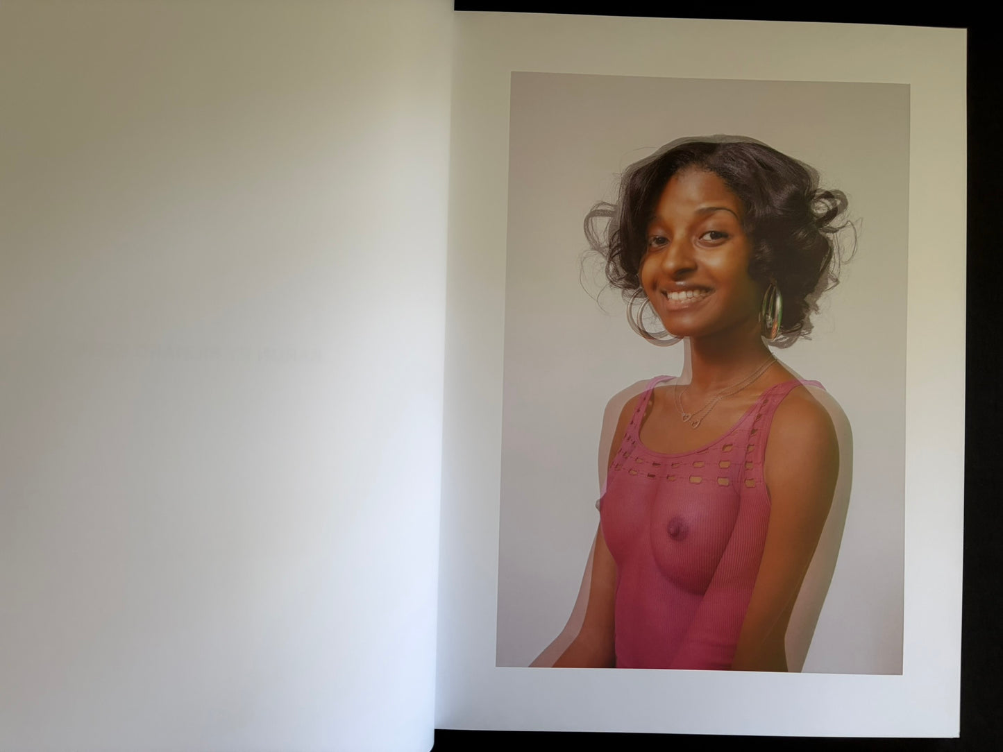 Open Baron Issue 7 by Richard Kern showing a blank left page and a portrait on the right page