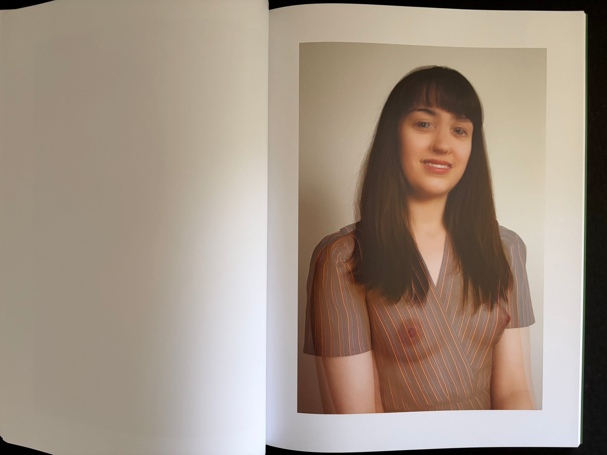Open Baron Issue 7 by Richard Kern with a portrait in a grey T-shirt on the right-hand page