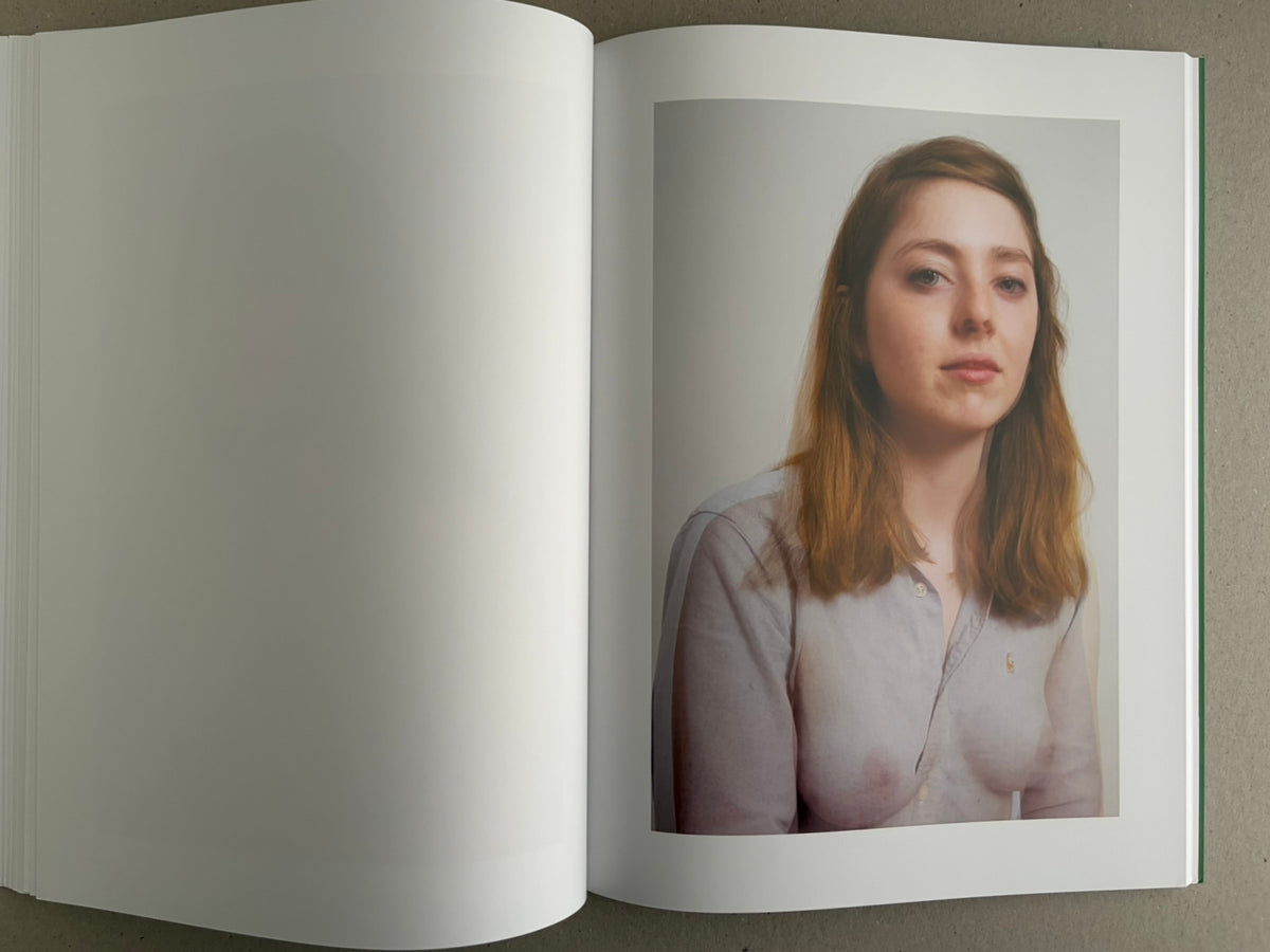 Baron Issue 7 by Richard Kern, open spread with a portrait on the right page and a blank left page.