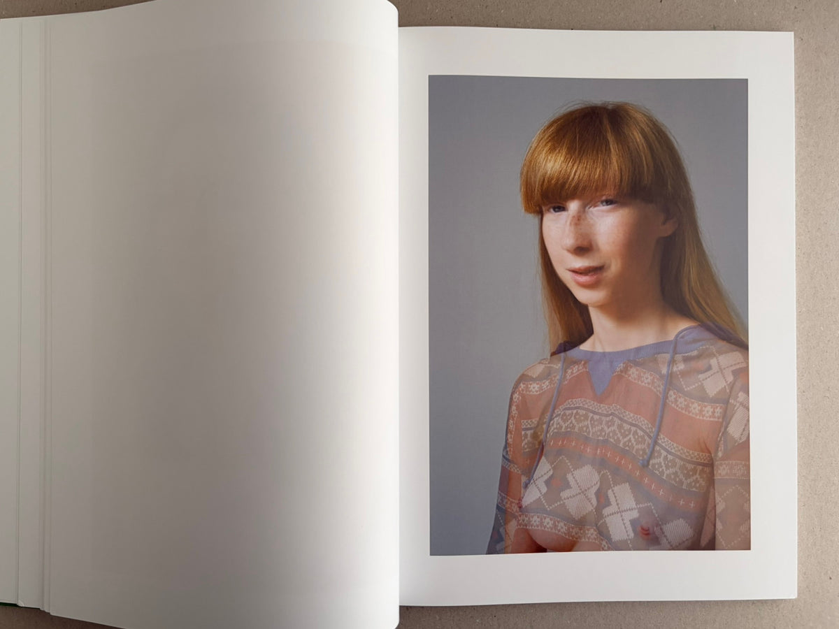 Baron Issue 7 by Richard Kern, open spread with a portrait on the right page and a blank left page.