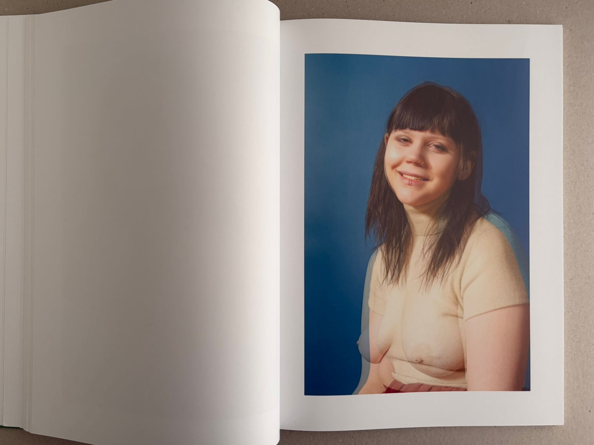 Baron Issue 7 by Richard Kern, open spread with a portrait on the right page and a blank left page.