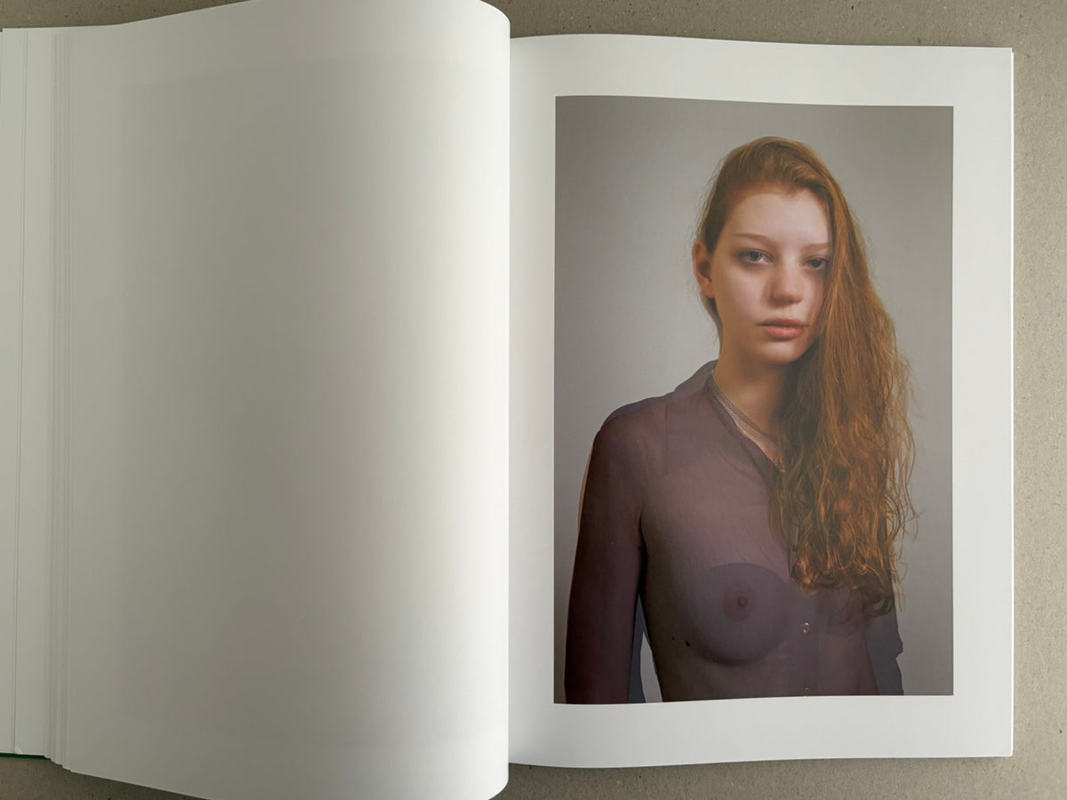 Baron Issue 7 by Richard Kern, open spread with a portrait on the right page and a blank left page.