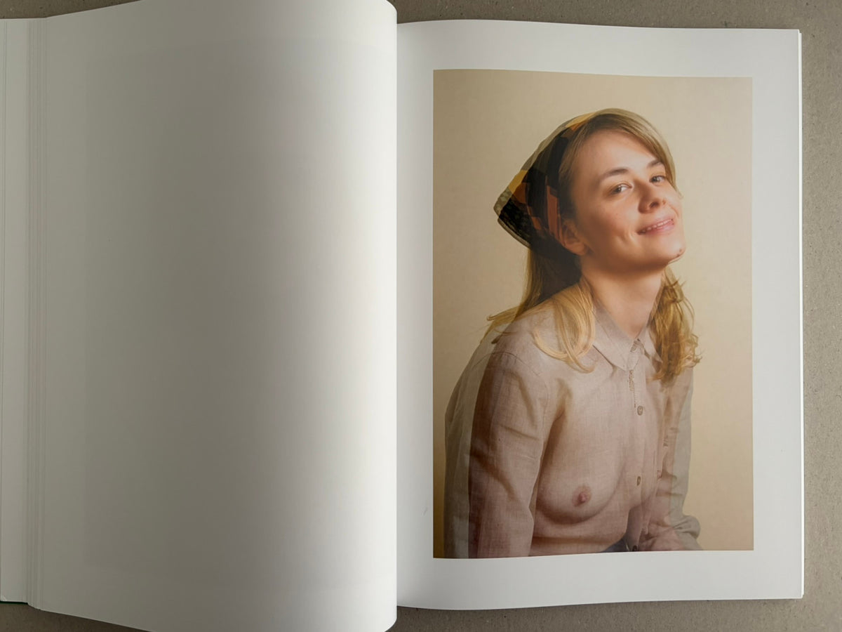 Baron Issue 7 by Richard Kern, open spread with a portrait on the right page and a blank left page.