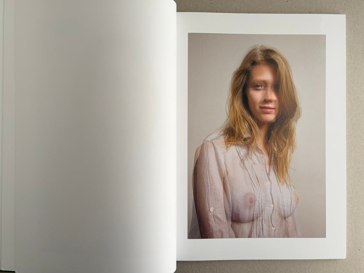 Baron Issue 7 by Richard Kern, open spread with a portrait on the right page and a blank left page.