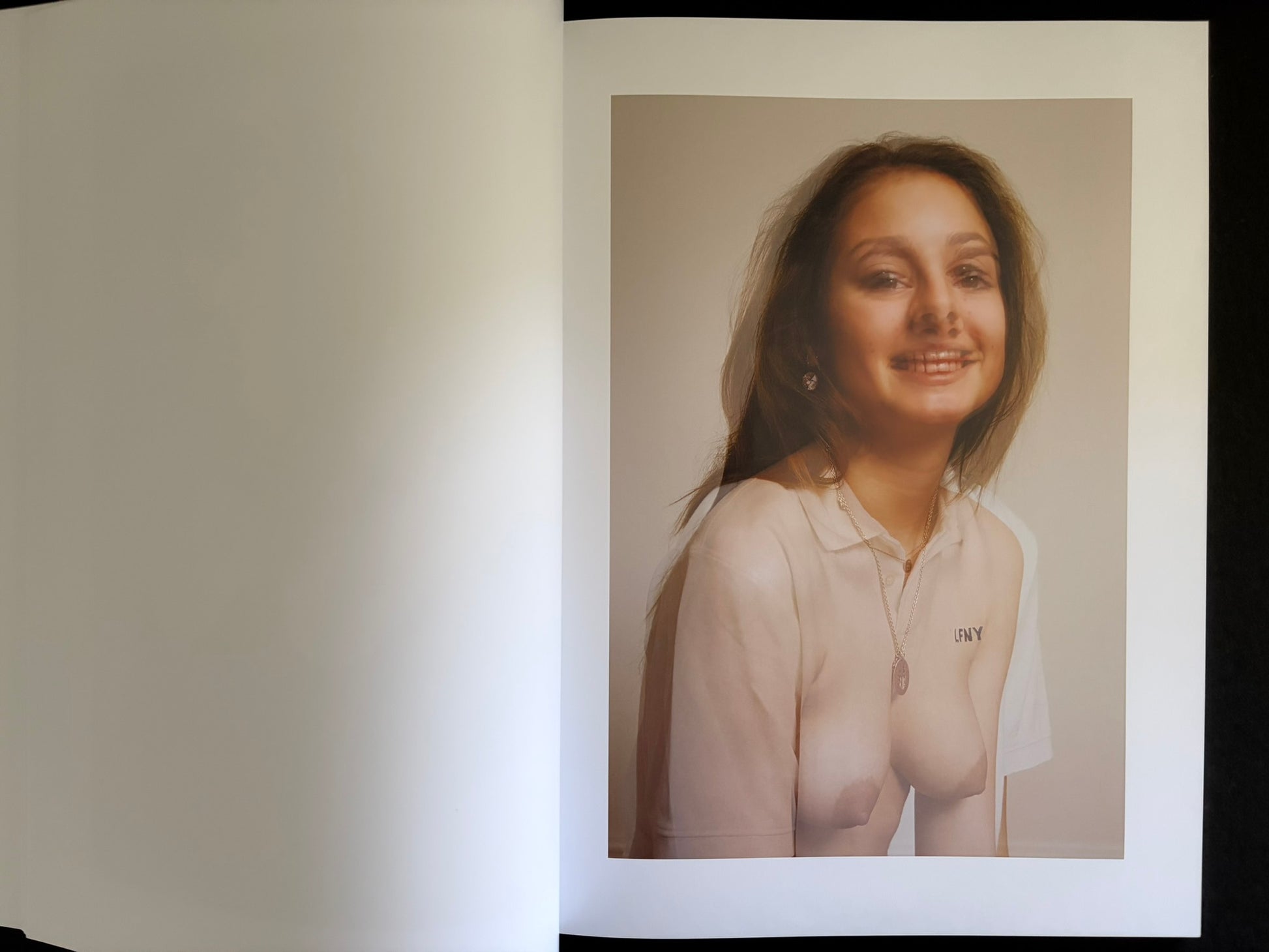 Open Baron Issue 7 by Richard Kern with a portrait in a white shirt on the right-hand page