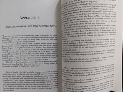 Appendix section of "Big Dead Place" narrating bizarre online courtship stories between Antarctic workers and Russian women