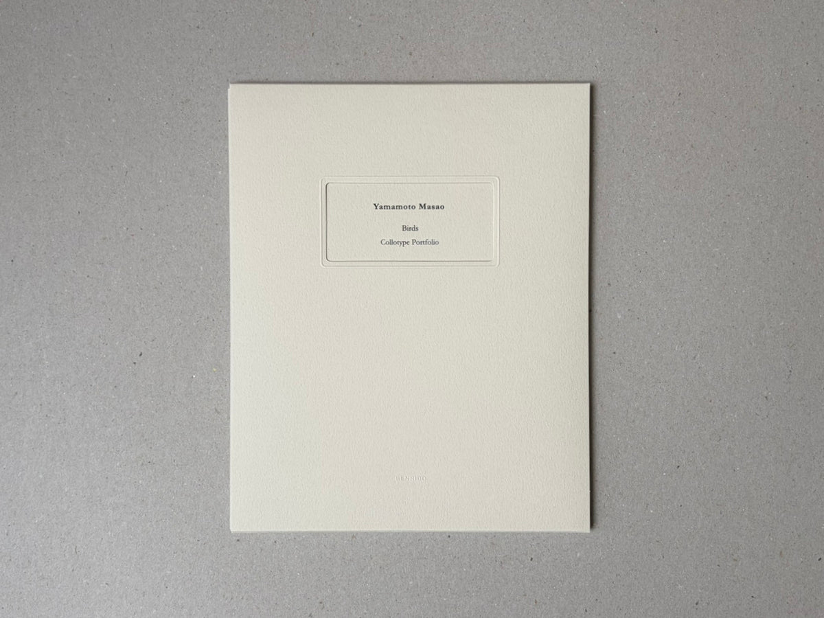 Front cover of Birds by Masao Yamamoto, a collotype portfolio in a plain cream wrapper.