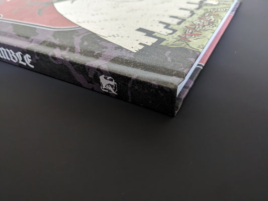 Book spine of Bramble – Birth of the Amalgamoids showing Hollow Press logo