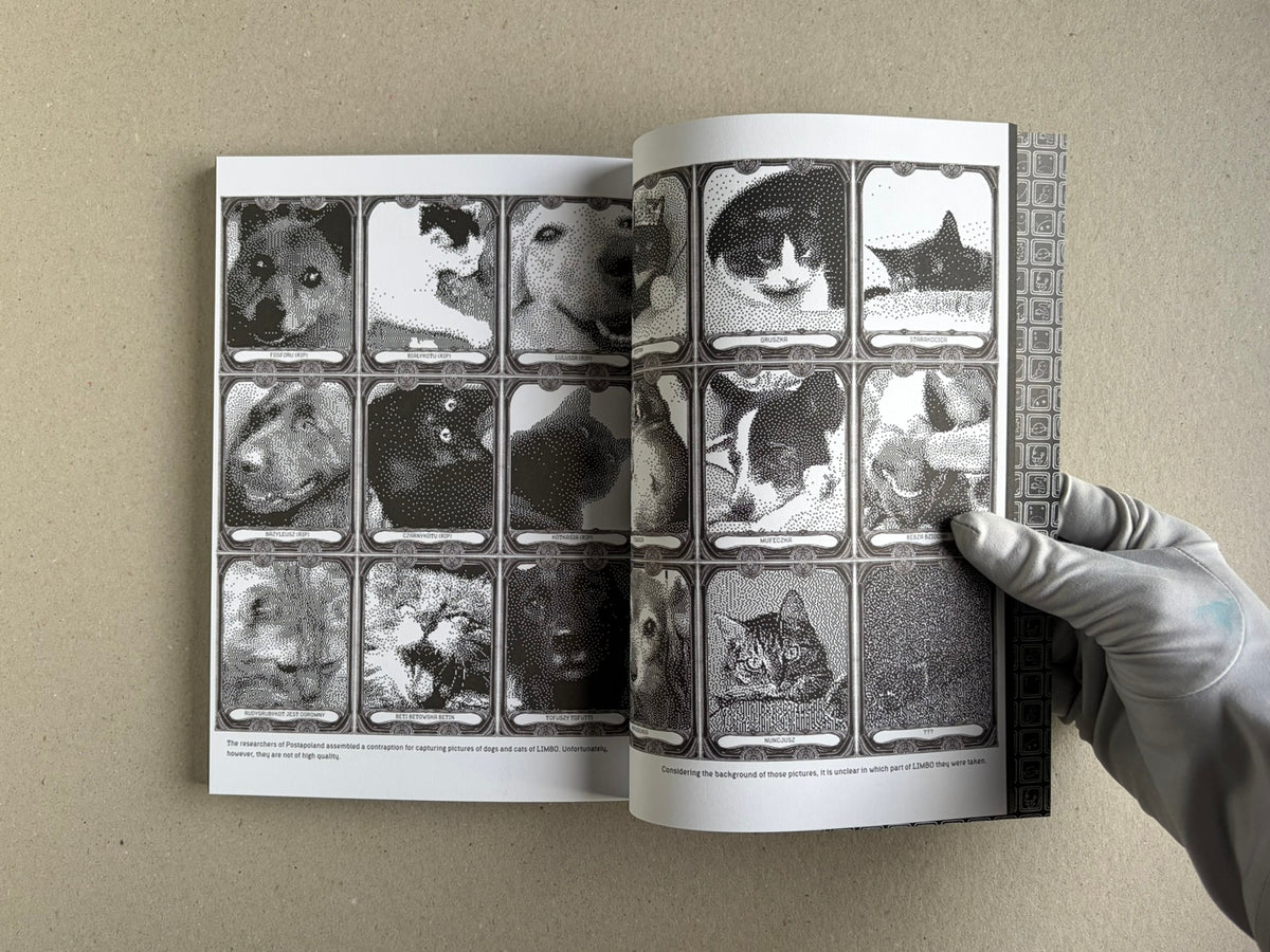 Open spread from Bubzium with a grid of small animal portraits and captions