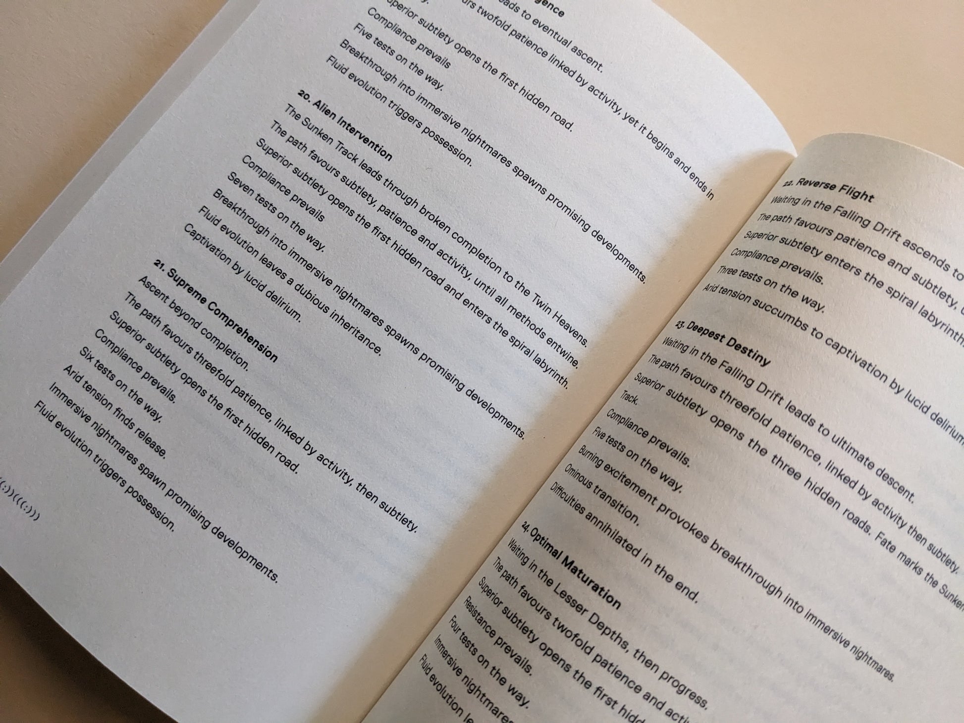 CCRU Writings 1997–2003 – book photo, showing details of pages