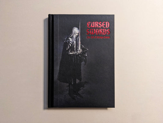 Front cover with an armored figure illustration, red hot-stamped title, cloth spine, and 17 × 24 cm format.