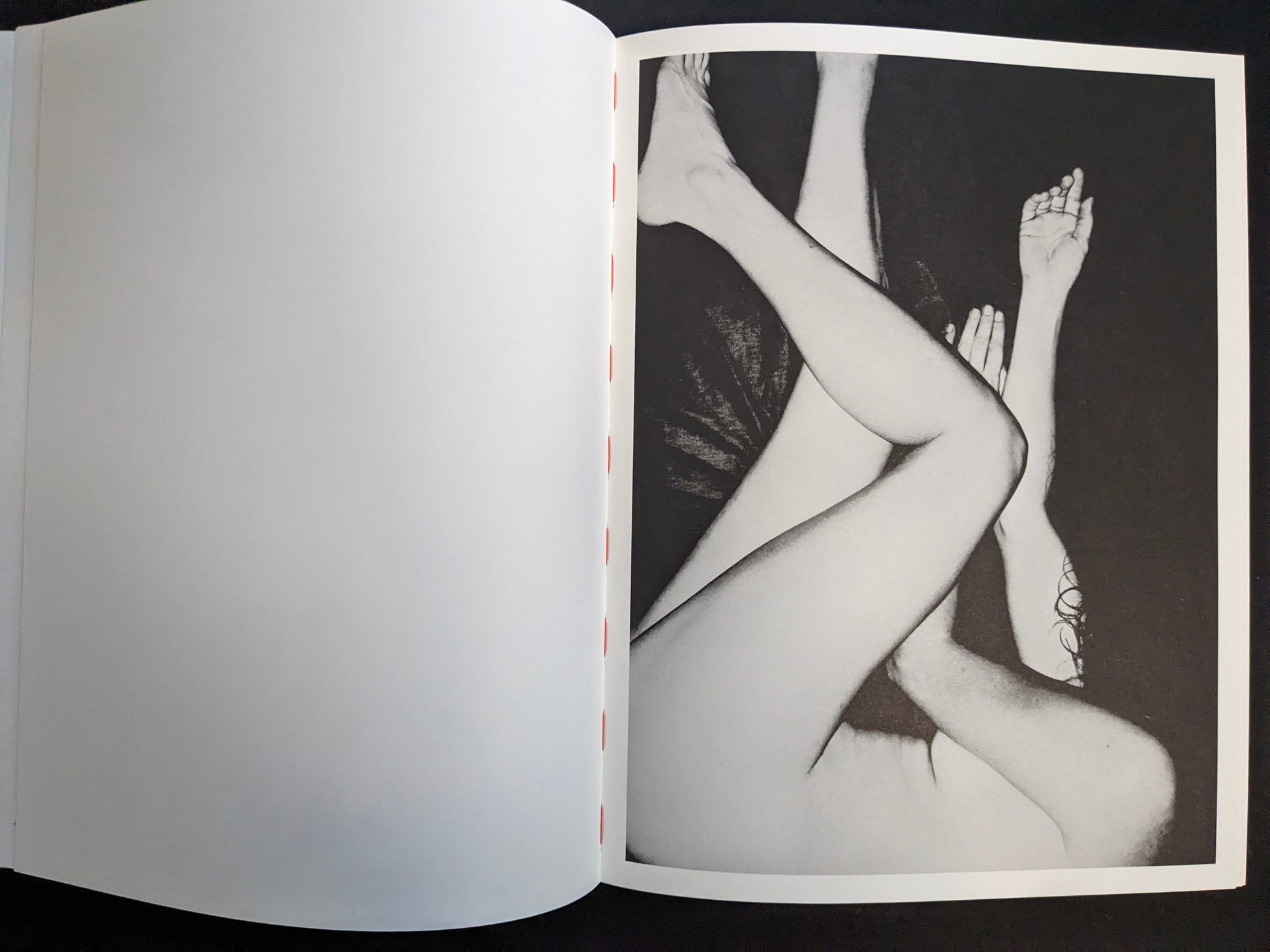 Interior page with a monochrome artistic nude photograph (non-graphic).