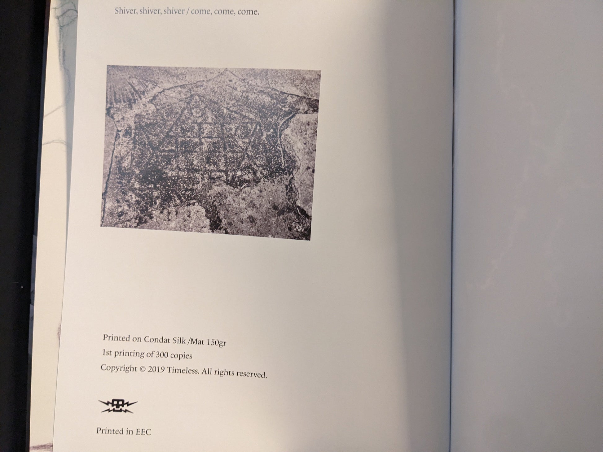 Colophon page of the book "Eidola of Set – The Art of Skullflower", showing edition details