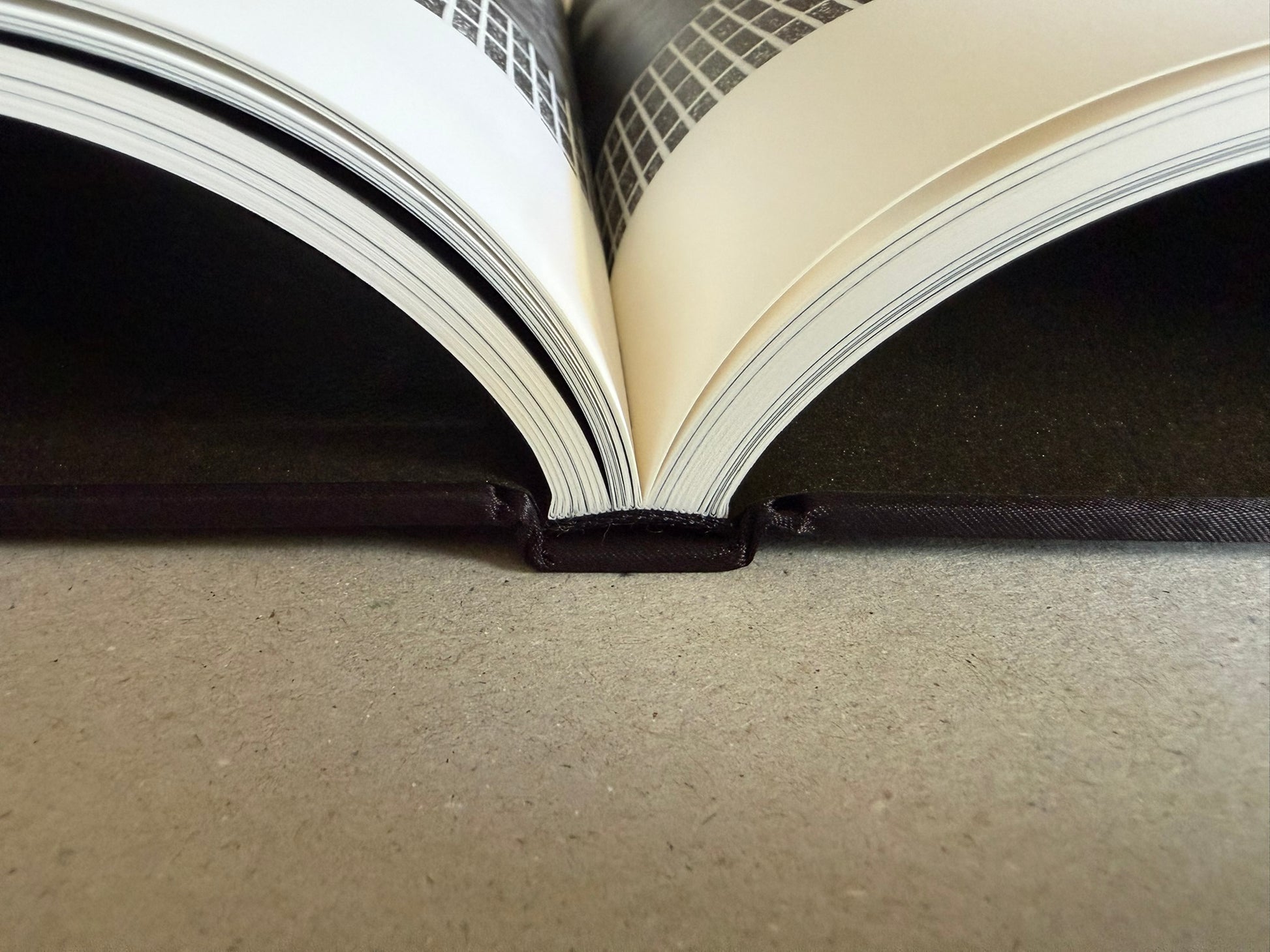 Flash Up by Seiji Kurata, open book showing a central gutter and thick page block