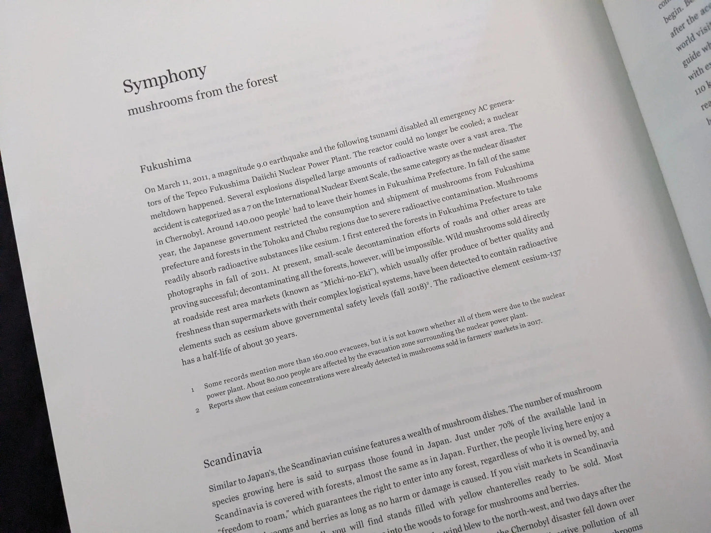 Text spread about the Fukushima nuclear disaster and its ecological impact