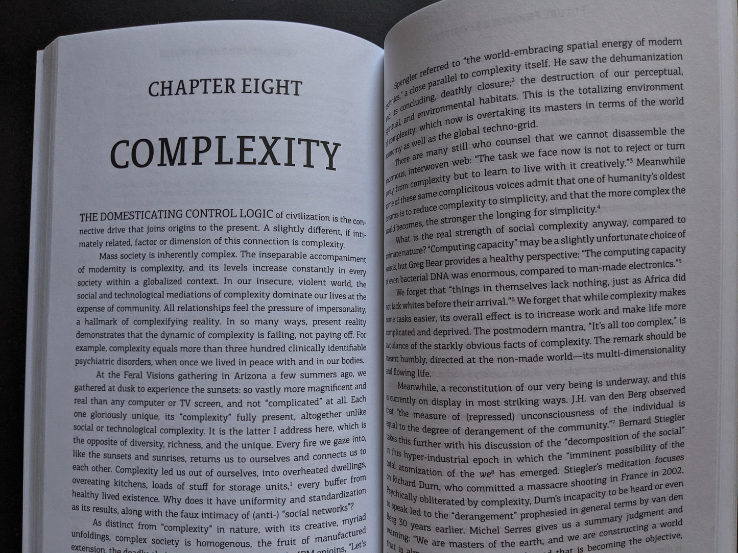 Chapter “Complexity” – analysis of modern society’s structural overgrowth and technological domination