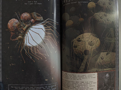 God's Eye satellite and Rust Town depicted in Godhusk – rebirth