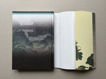 Grass Labyrinth by Takato Yamamoto, open to the endpapers and signed title page