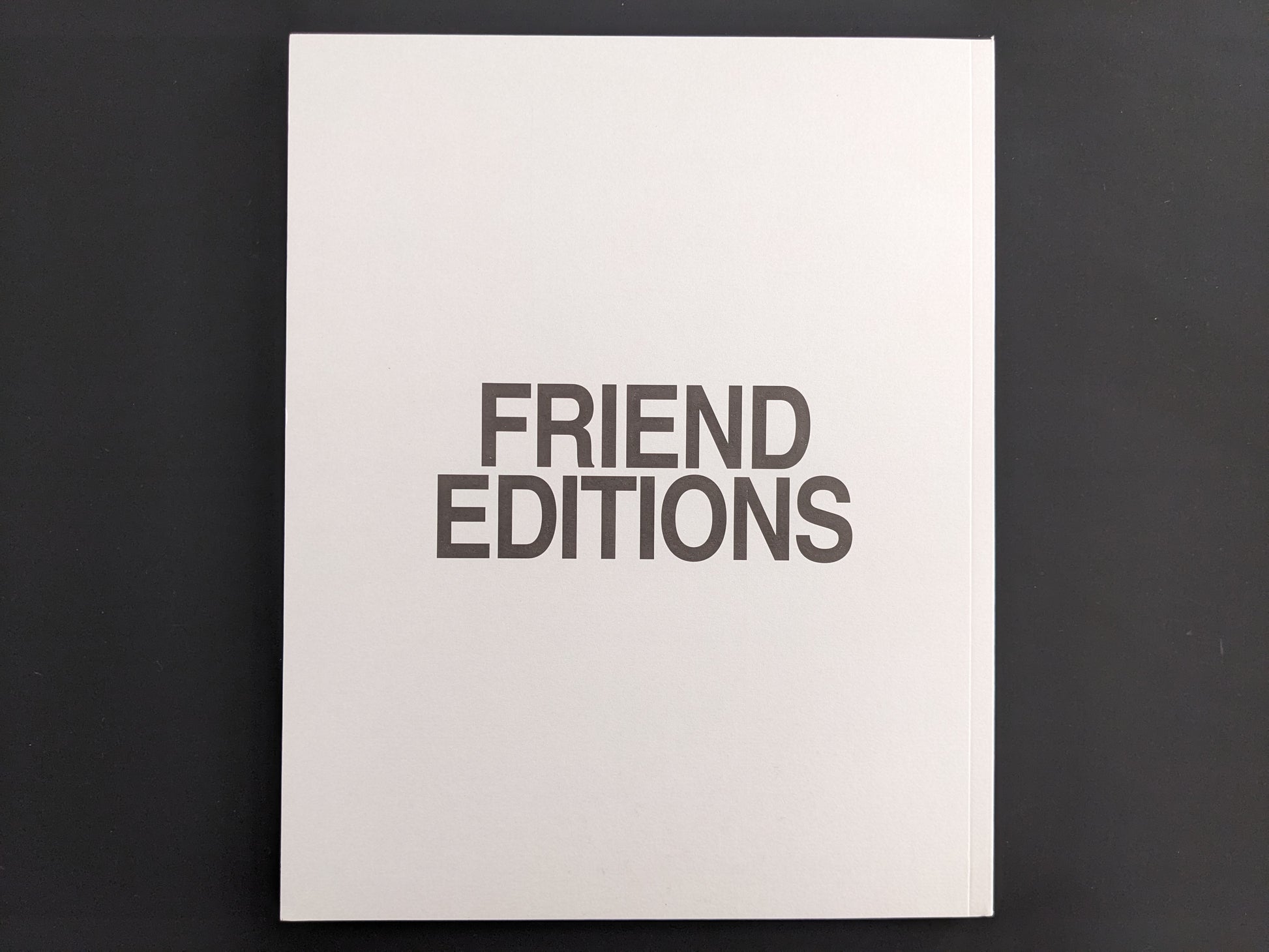 Back cover of Grey Cards by Richard Kern, Friend Editions, first edition softcover