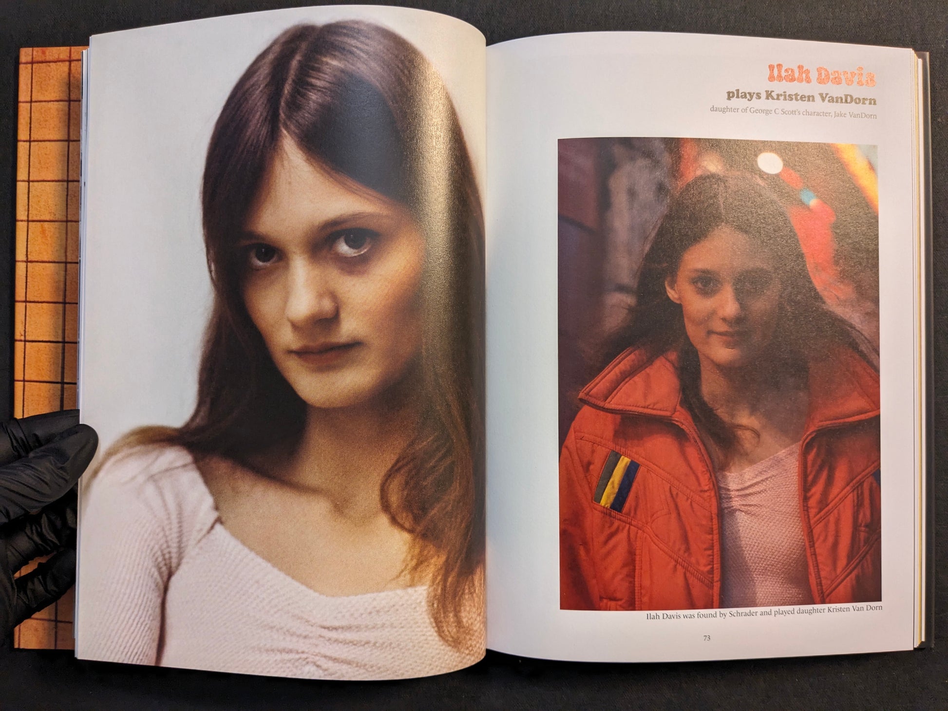 Interior spread featuring Ilah Davis portraits in “HARDCORE (dust jacket)” by Eric Kroll.