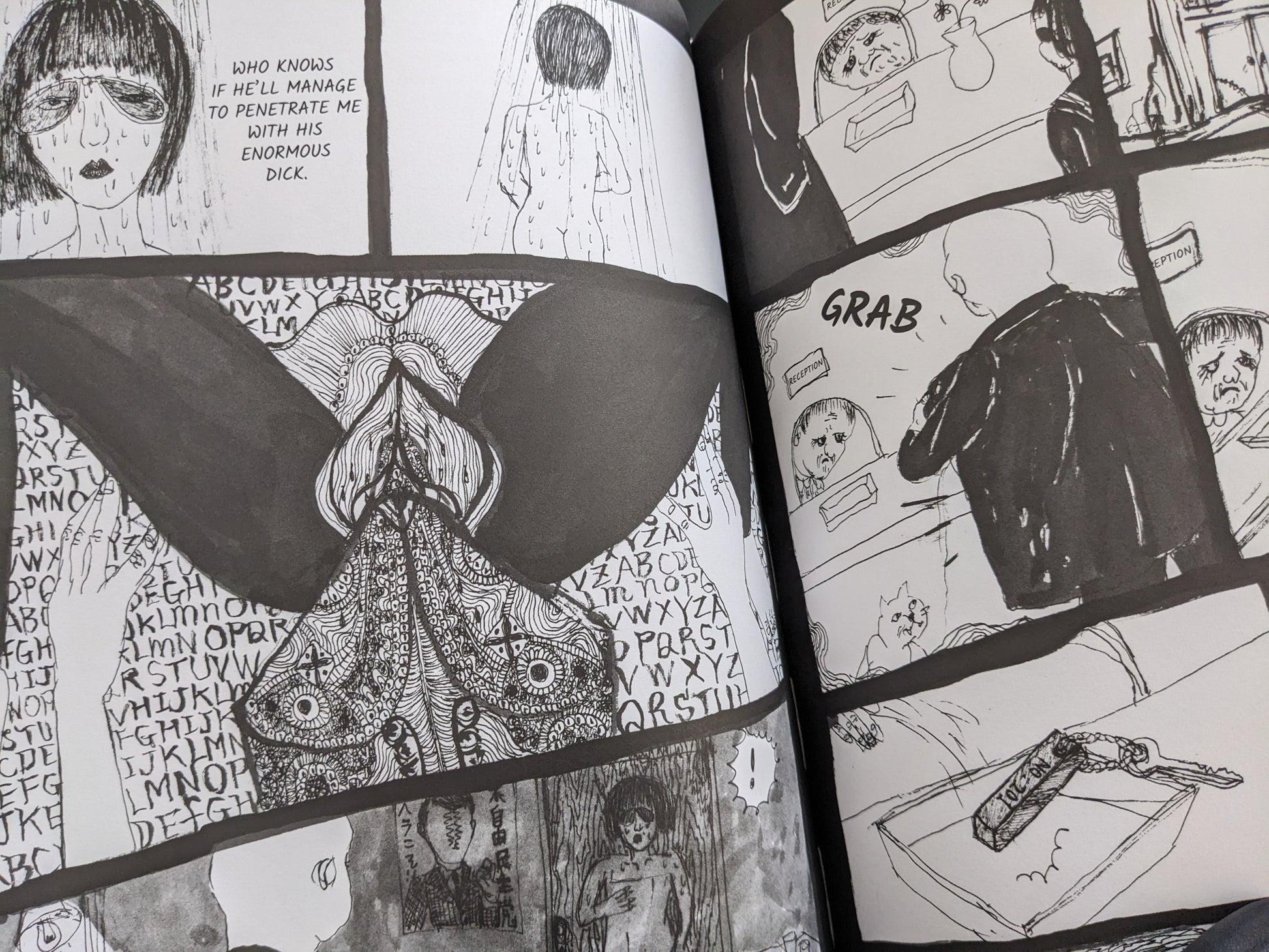 Explicit and surreal illustration from 'Heartbreak Reincarnation' by Daisuke Ichiba